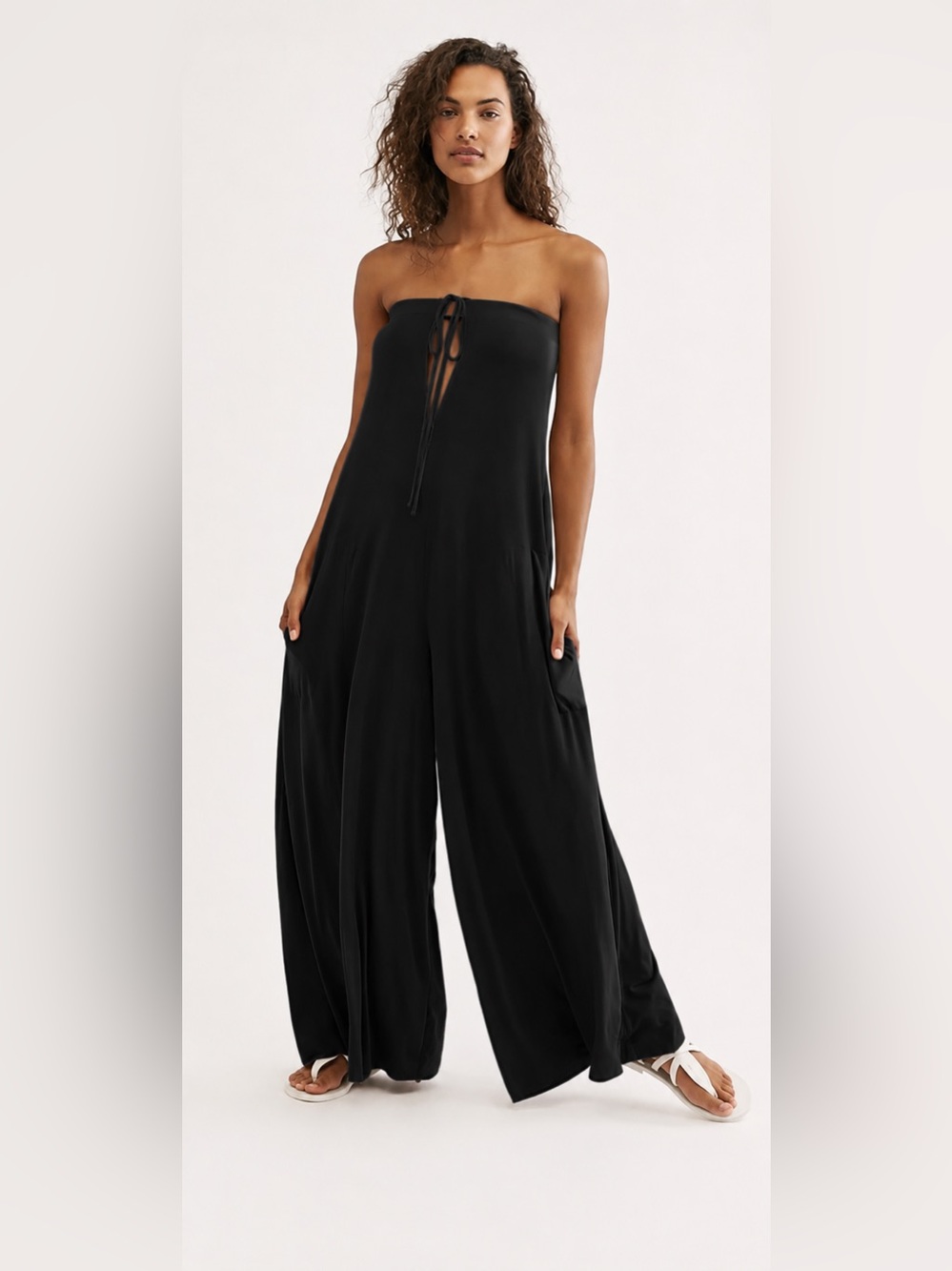 Free People Beach The City One Piece Strapless Jumpsuit , sz : XS